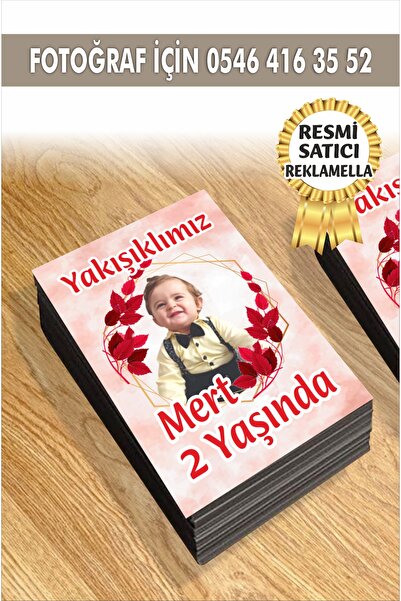 reklamatolye Kişiye Özel Resimli Doğum Günü Magneti 7 Temalı 7x5 Cm 10 Adet