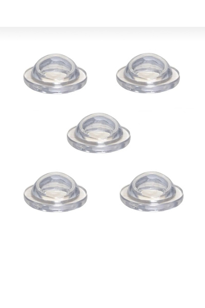 DEKOKAP (5Adet) Kapı Kolu Stoperi Tamponu Şeffaf Duvar Arkası Tutucu Durdurucu