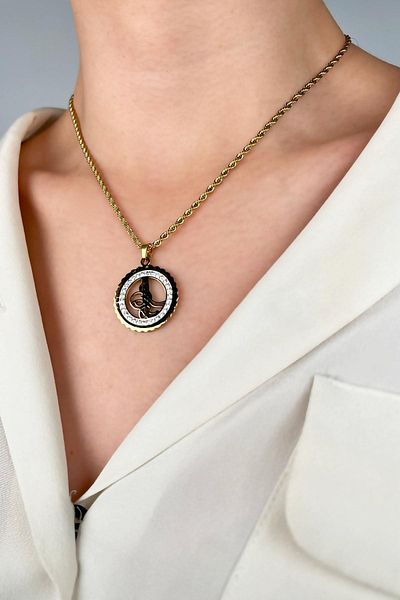Sose Moda Peaked Steel Chain Necklace - Gold Color