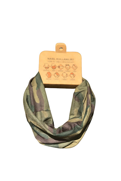 REBBEX Klasik Kamuflaj Desenli Boyunluk Buff Bandana Saç Bandı Balaclava Yüz ...