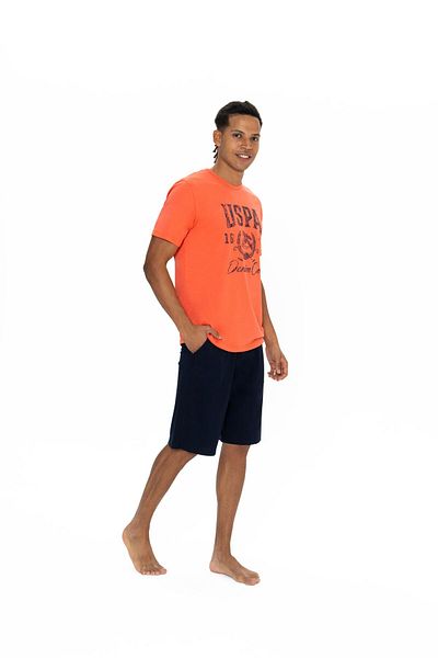 U.S. Polo Assn. Πόλο Ασν. Σετ ανδρικό ροζ σορτς