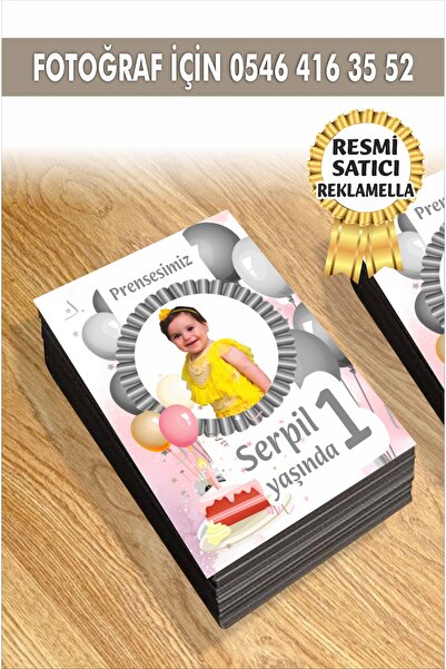 reklamatolye Kişiye Özel Resimli Doğum Günü Magneti 6 Temalı 7x5 Cm 10 Adet