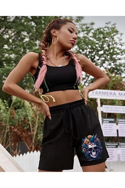 belean Pantaloni scurți de damă Lycra Stretchy Single Jersey Tesatura pieptănată Nu transpiră