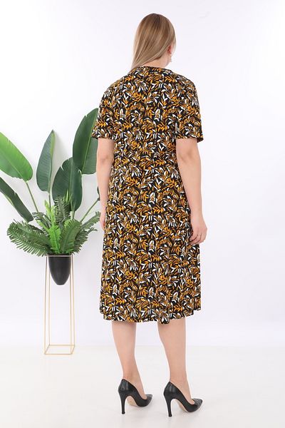 STELLETO Rochie modal de vară plisată în talie cu guler pentru bebeluși cu model