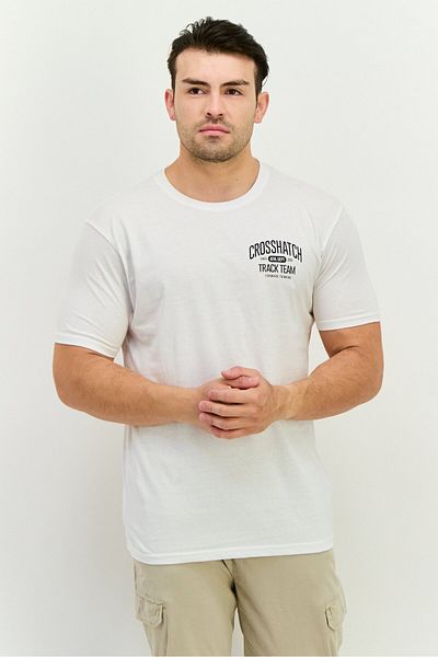 Crosshatch Men 7 Pieces Crew Neck Short Sleeve Graphic Print T-shirts, Navy