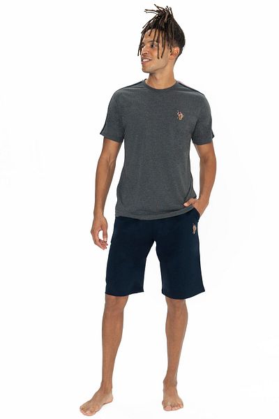 U.S. Polo Assn. Σετ ανδρικό σορτς με λαιμόκοψη, τσέπη, στάμπα POLO