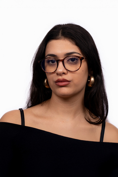 GlimmerGroove Leopar Yuvarlak Mavi Işık Filtreli - Koruyuculu Ekran Gözlüğü