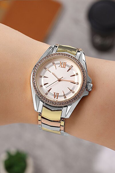 polo55.sport.1855 ساعة يد كلاسيكية للجنسين بسوار معدني 3 ألوان من الحجر