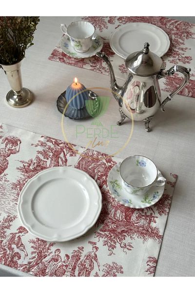 Perdeplus خدمة ديكور أمريكية على الطراز الفرنسي، 35 × 45 سم، 2 قطعة
