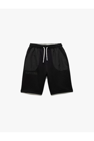 Koton Basic Shorts with Cotton Waist Lace Pocket Detail