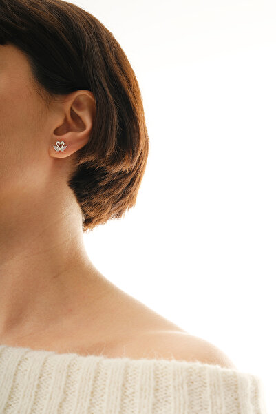 jingle bells Kuğu Küpe 925 Ayar Gümüş Rodyum