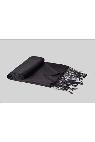 ARMANDA Black Silk Shawl