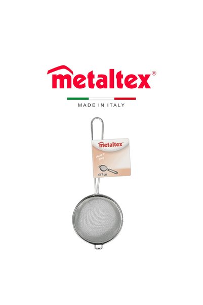 Metaltex Aluminium Strainer – 7cm, Rustproof Mesh, Wire Handle, Made in Italy