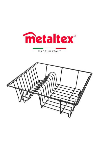 Metaltex Lipsia Lava Touch Dish Drainer – Anti-Rust & Scratch-Resistant with Touch-Therm Coating