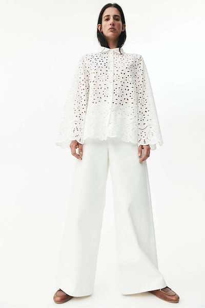 H&M Broderie anglaise shirt