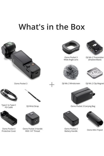 DJI DJI Osmo Pocket 3 Creator Combo, Vlogging Camera with 4K/120fps Video, 3-Axis Stabilization