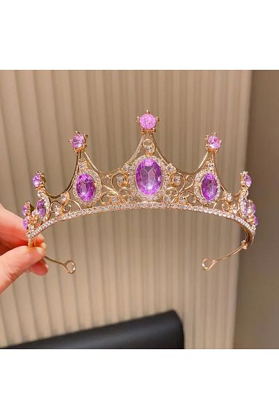 GlassySKY تاج الأميرة جوهرة لحفلة عيد الميلاد