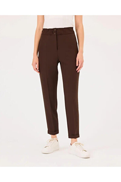 SEÇİL Minimalist High Waist Midi Women's Pants - Casual & Work
