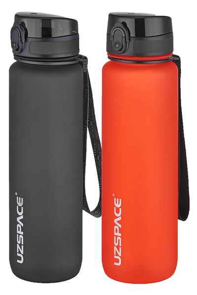 Uzspace FiftyFifty 1000ml Tritan Water Bottle - Set of 2