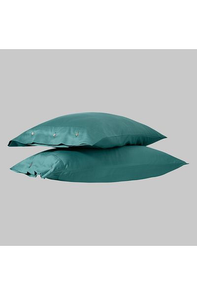 Sarev Monochrome 100% Cotton Satin Pillow Case-Ocean