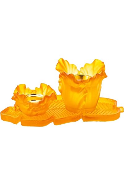 AKDC مبخرة مع صينية 10سم × 22سم × 2سم برتقالي