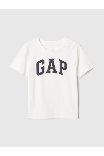 GAP تي شيرت بيبي بوي أوف وايت بشعار