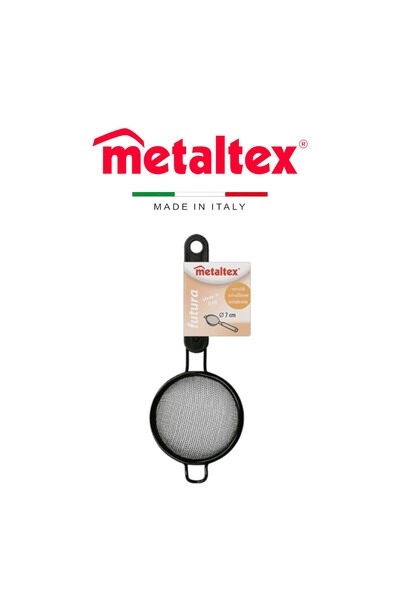 Metaltex Non-Stick Strainer – 7cm, Epoxy Coated Mesh, PS Plastic Handle, Made in Italy