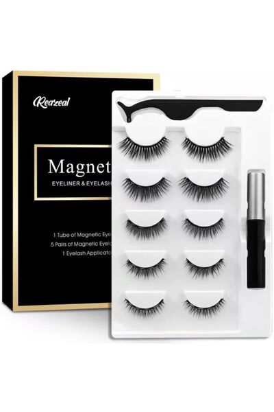Manyetik Kirpikler Ve Eyeliner Seti | Doğal Takma Kirpik, Kirpik Uzatma, Suya Dayanıklı & Kalıcı