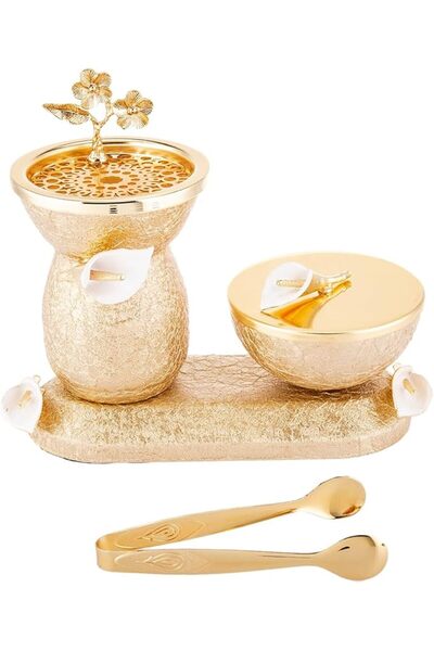 AKDC مبخرة بخور فخمة، أجواء روحانية، تعزز مساحة المعيشة، الطول 9 سم، العرض 20...