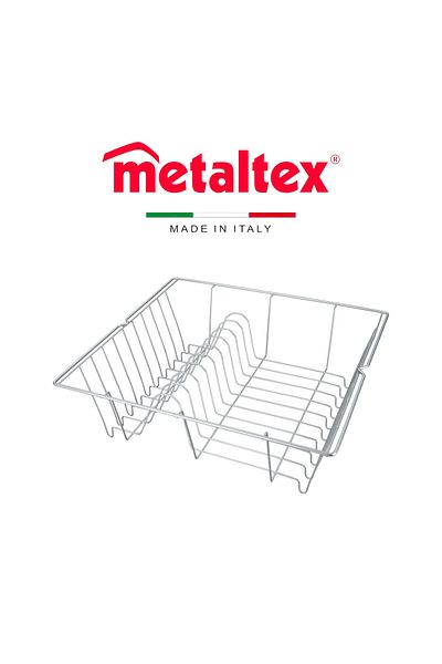 Metaltex Lipsia Silver Dish Drainer – Durable & Rust-Proof with Polytherm Coating