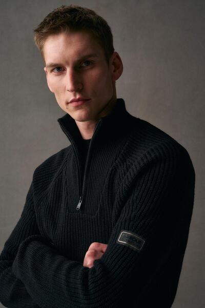 Barbour B.Intl Chester Funnel Kazak BK11 Black