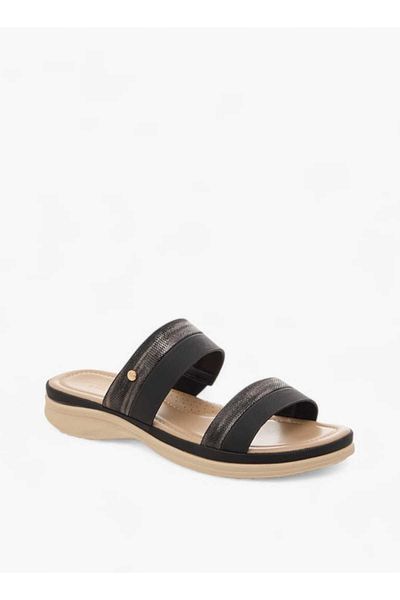 Flora Bella by Shoexpress Flora Bella Textured Slip-On Sandals