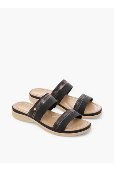 Flora Bella by Shoexpress Flora Bella Textured Slip-On Sandals