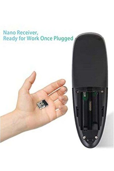 erorex Wireless Remote Control With Voice Control For Android Tv Box Black