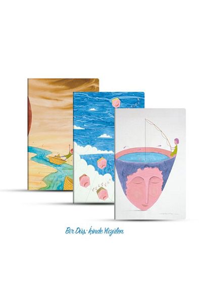Vak Vak Yayınları Triple Line Notebook Set: a Dream: Floating Inside