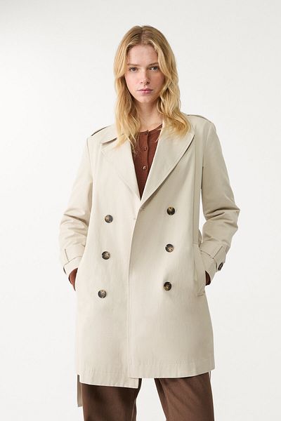 Stradivarius Basic regular fit trench coat with belt