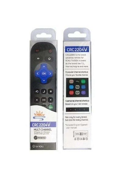 erorex Universal Infrared Remote Control For Roku Tv - Crc2204V Smart Lcd Tv Compatible