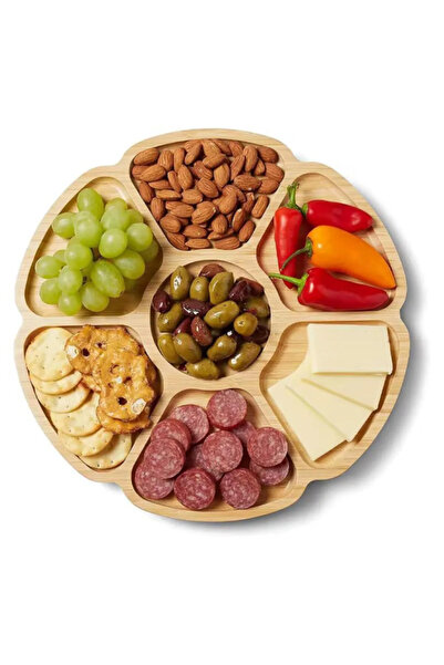 Hilamingo Home 360 Degree Rotatable Bamboo Rotating Serving Tray, Breakfast S...