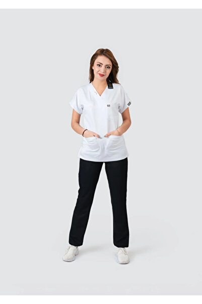 DENİZ MEDİKAL GİYİM Klasik Seri Likralı Viscon Tek Üst