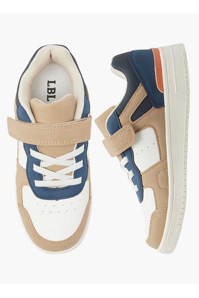 LBL by Shoexpress Colourblock Sneakers with Hook and Loop Closure