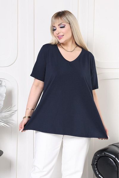 EMEZ Navy blue V-neck T-shirt