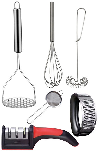 6 Piece Top Quality Fenomen Dowry Set Package Garlic Masher Potato Masher Knife Sharpener Set