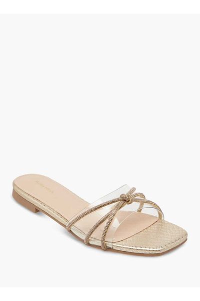 Flora Bella by Shoexpress Flora Bella Embellished Slip-On Sandals