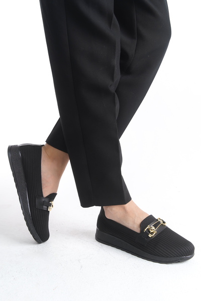 Limeo Преден метален детайл Трикотажни ежедневни мокасини дамски обувки