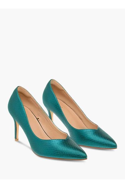 Flora Bella by Shoexpress Flora Bella Textured Slip-On Pumps with Stiletto Heels