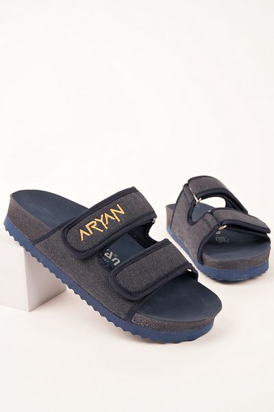 Polomia Comfort Ανδρικές παντόφλες Aryan - Μαλακό σουέτ, Λινό Look, Ανατομική Άνεση, Σόλα Eva, Rocky