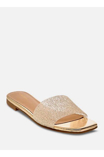 Flora Bella by Shoexpress Flora Bella Embellished Slip-On Sandals