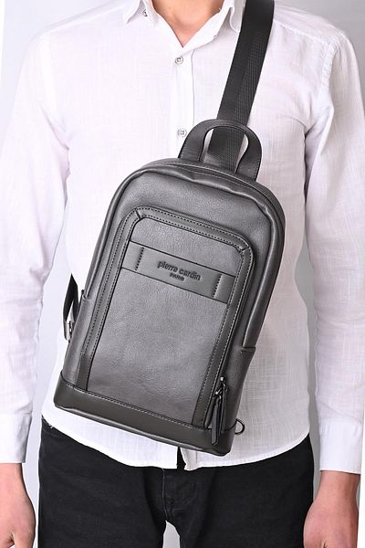 Pierre Cardin 01Pc00107-Gr Gray Bodybag - Backpack and Crossbody Bag