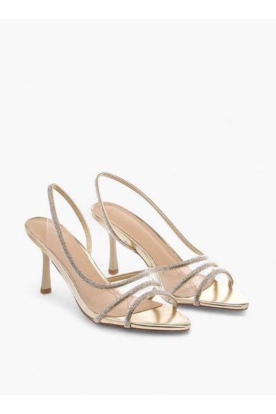 Flora Bella by Shoexpress Flora Bella Embellished Slingback Sandals with Stiletto Heels