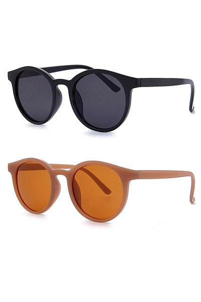 LUPİX Women's Men's Unisex 2-Piece Set Sunglasses